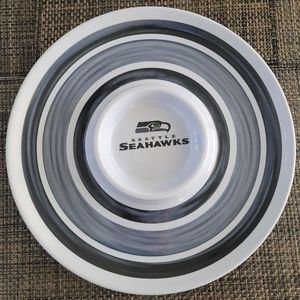 Seattle Seahawks 14 inch Melamine Chip and Dip      NFL  Football